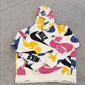 Nike Colorful Logo Print Hoodie